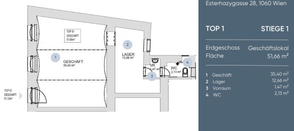 Коммерческая недвижимость 51м² в Мариахильф, Австрия № 127976 7