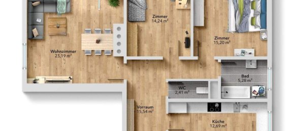 3غرفة شقة في Klagenfurt am Worthersee, Austria رقم 237450 9