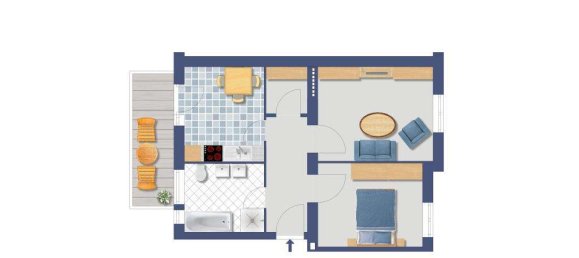 2 Schlafzimmer Wohnung in Duisburg, Germany, Nr. 107283 3