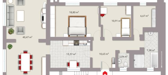 2 bedrooms Apartment in Essen, Germany No. 54393 5