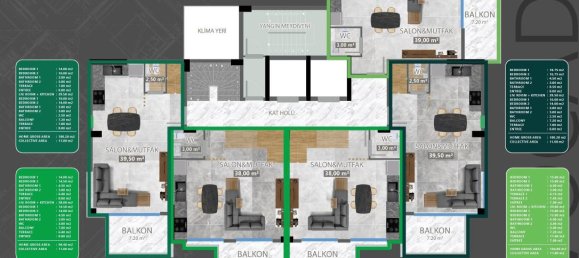 2-Zimmer Wohnung in Demirtas, Turkey, Nr. 29923 4