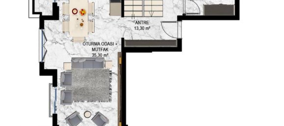 2غرفة شقة في Kestel, Turkey رقم 10156 18