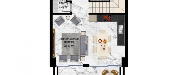 2غرفة شقة في Kestel, Turkey رقم 10156 19