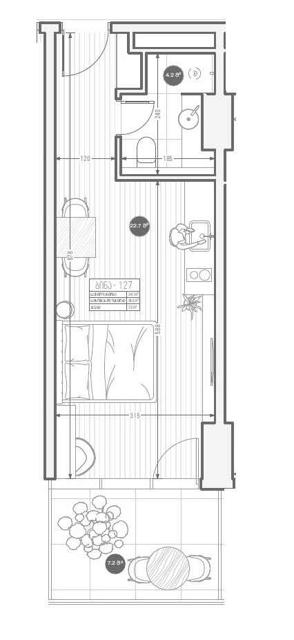 استوديو في Tbilisi, Georgia رقم 1405