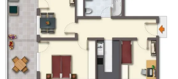 2 غرف نوم بانتهاوس في Stuttgart, Germany رقم 228380 14