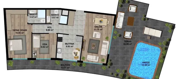 Apartment 2+1 in Aksu, Turkey No. 32706 24