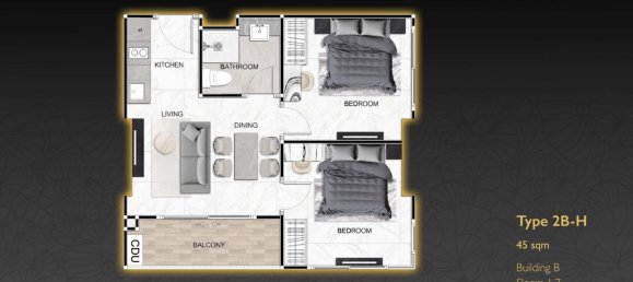 2 Schlafzimmer Wohnung in Zenith Pattaya, Pattaya, Thailand, Nr. 32787 4