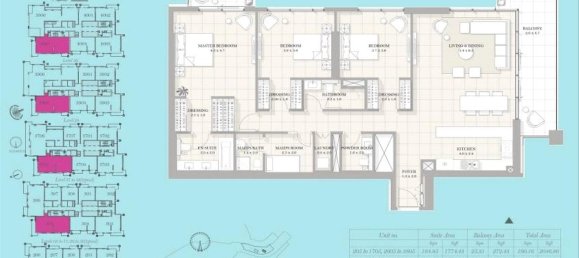 3 غرف نوم شقة في Bluewaters, UAE رقم 99199 5