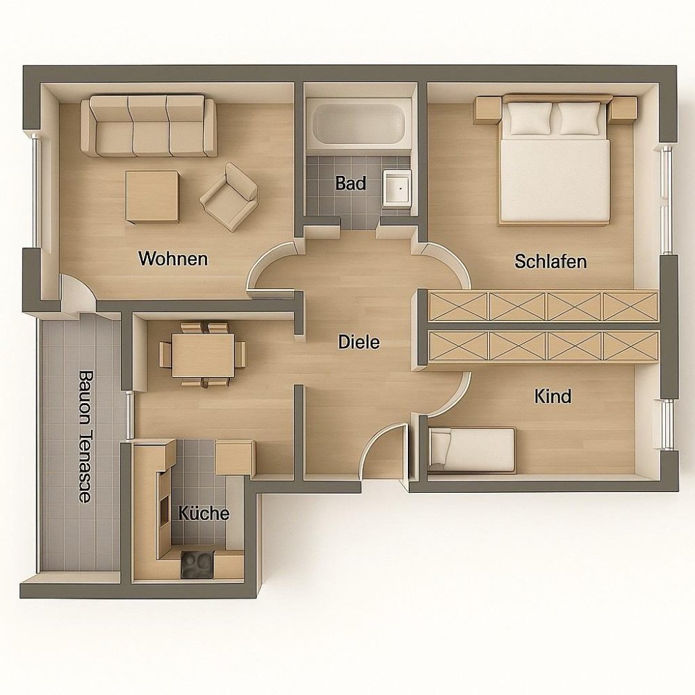 2 غرف نوم شقة في Ortenaukreis, Germany رقم 271639