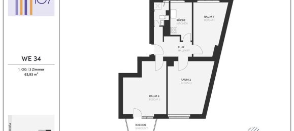 3غرفة شقة في Charlottenburg, Germany رقم 46868 14