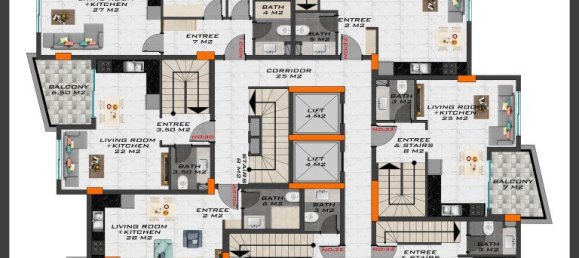 3-Zimmer Wohnung in Mahmutlar, Turkey, Nr. 14298 19