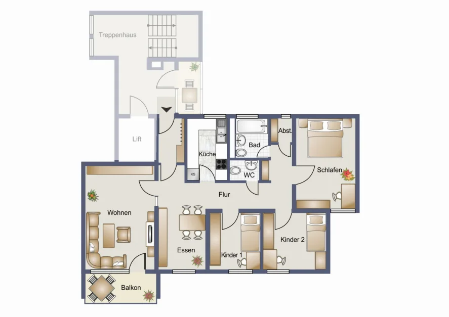 3 chambres Appartement à Esslingen, Germany No. 59340