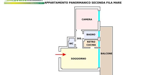 Apartamento de 2 divisões em Roseto degli Abruzzi, Italy N.º 34977 14