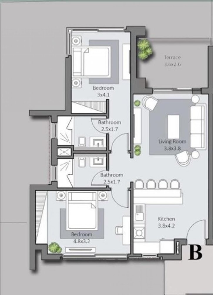 Condominio de 2 dormitorios en Red Sea, Egypt No. 2196