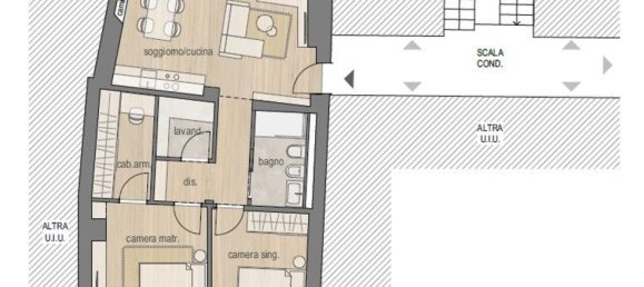 3 rooms Penthouse in Bergamo, Italy No. 4374 26