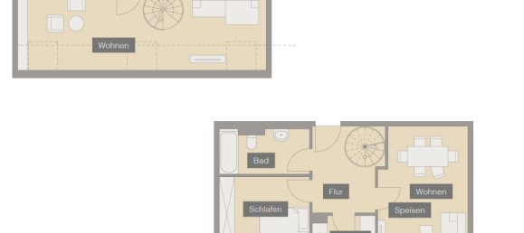 Дуплекс с 3 комнатами в Лейпциг, Германия № 60727 9