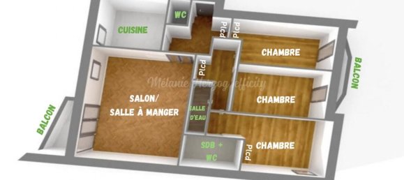 Apartamento de 3 dormitorios en Courbevoie, France No. 333007 5