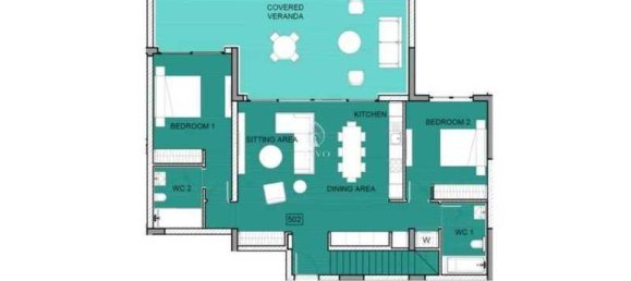 2 chambres Penthouse à Germasogeia, Cyprus No. 19344 2