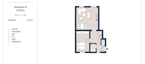 2-Zimmer Wohnung in Meidling, Austria, Nr. 196496 19
