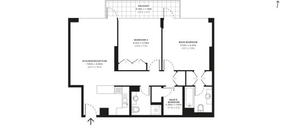 2 Schlafzimmer Wohnung in Al Barsha, UAE, Nr. 3883 14