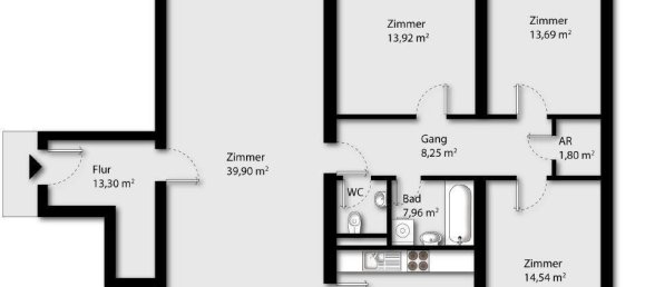 Apartamento de 4 divisões em Hall in Tirol, Austria N.º 80623 11