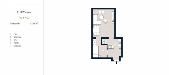 Studio in Favoriten, Austria, Nr. 225455 13