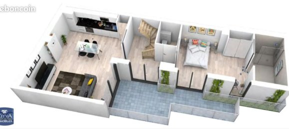 3 غرف نوم منزل ذو طابقين في Lille, France رقم 72641 23