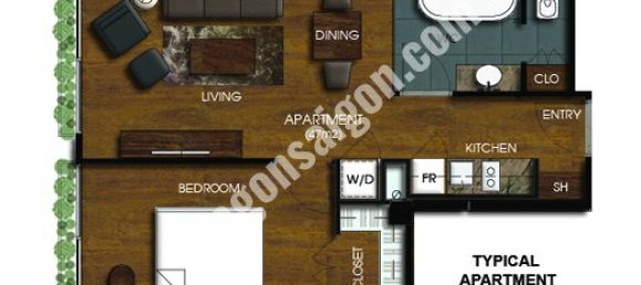43m² Apartment in District 1, Vietnam No. 11126 4