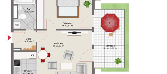 2-Zimmer Wohnung in München, Germany, Nr. 314123 21