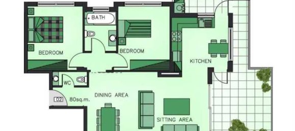 2 Schlafzimmer Wohnung in Limassol, Cyprus, Nr. 8576 2