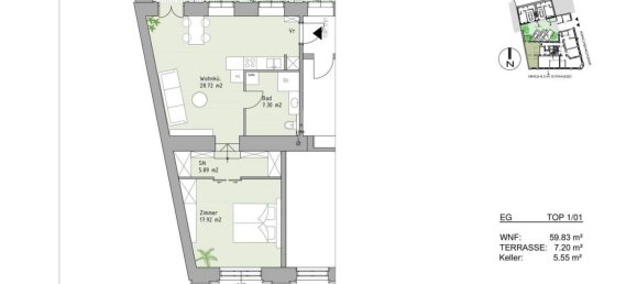 Apartamento de 2 divisões em Modling, Austria N.º 106522 10