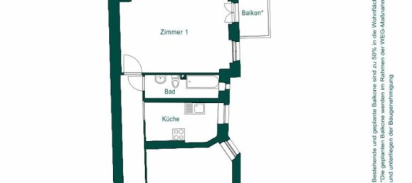 Квартира с 2 комнатами в Лихтенберг, Германия № 246330 13