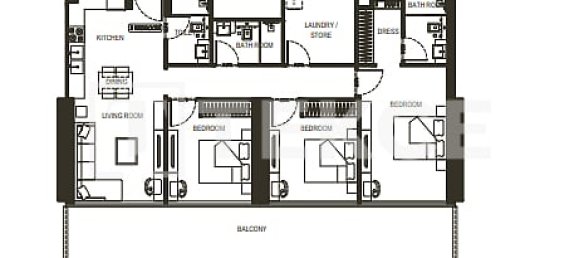 Apartamento de 3 dormitorios en Dubai Sports City, UAE No. 54536 25