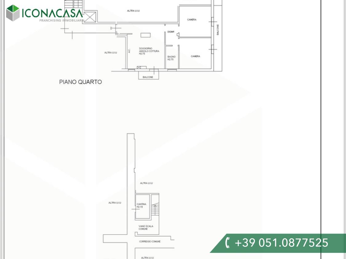 3 rooms Apartment in Bologna, Italy No. 27539