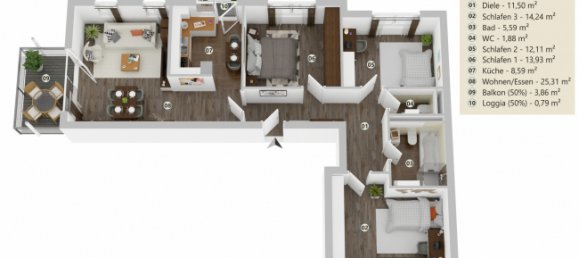 Apartamento T3 em Stuttgart, Germany N.º 77887 22