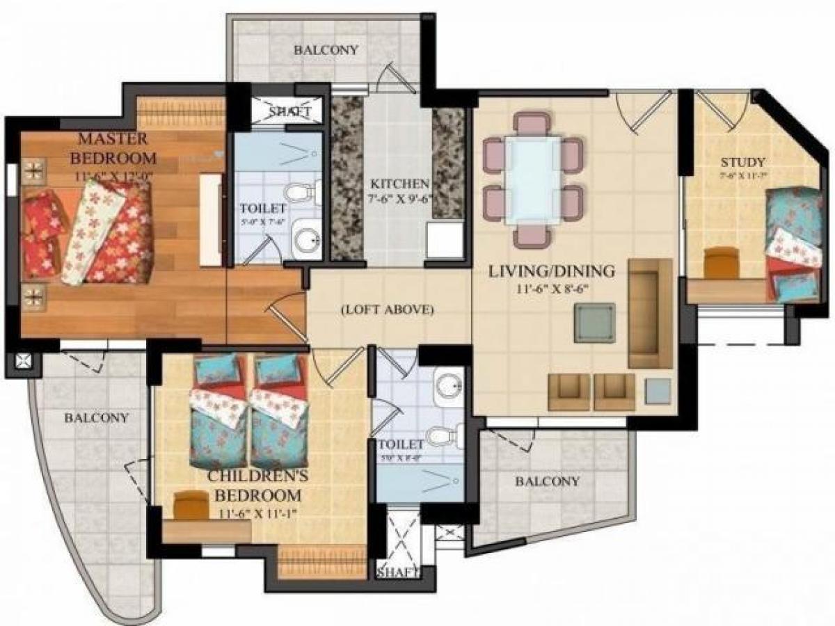 2 bedrooms House in Ghaziabad, India No. 54801