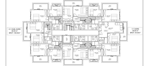 Квартира с 2 комнатами в Каргыджак, Турция № 9789 11
