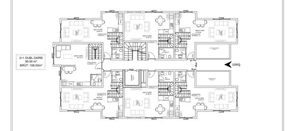 Квартира с 2 комнатами в Каргыджак, Турция № 9789 26