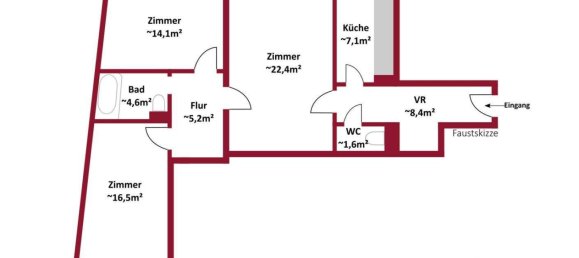 3 rooms Apartment in Simmering, Austria No. 160537 5