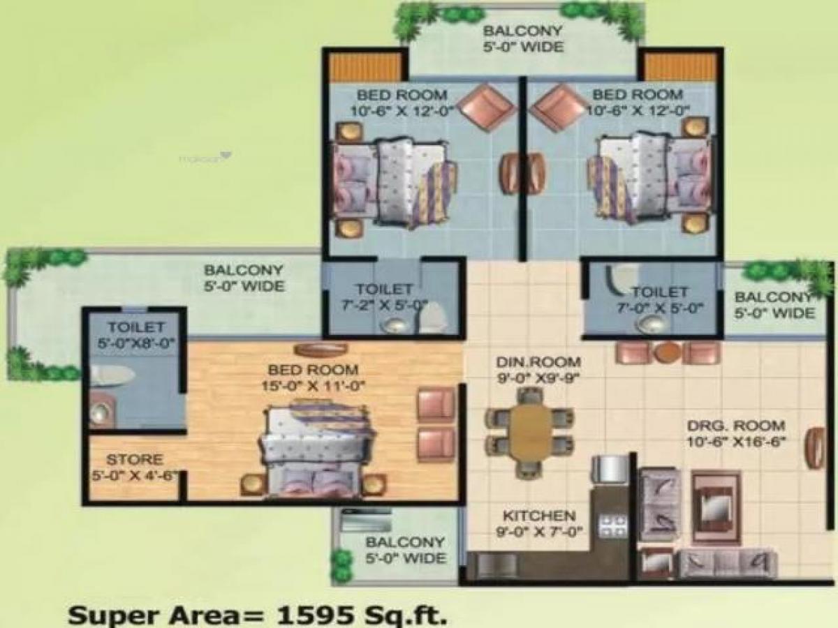 3 bedrooms House in Noida, India No. 67225