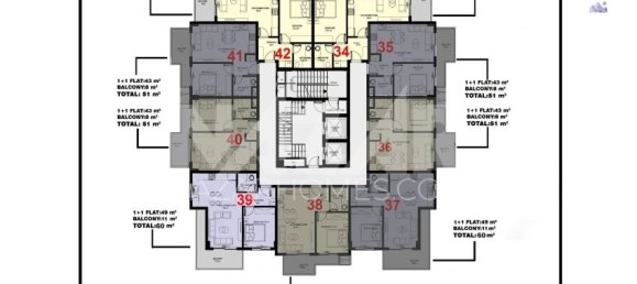 شقة 1+1 في Alanya, Turkey رقم 14358 14