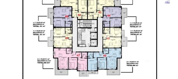 شقة 1+1 في Alanya, Turkey رقم 14358 10