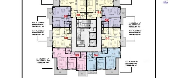 شقة 1+1 في Alanya, Turkey رقم 14358 11