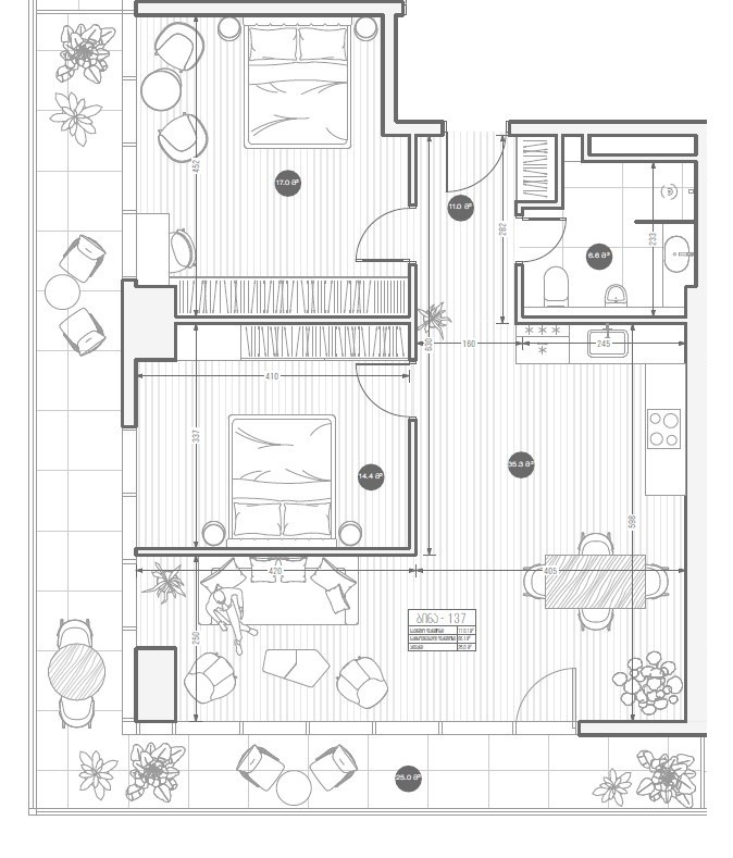 2 bedrooms Apartment in Tbilisi, Georgia No. 1397
