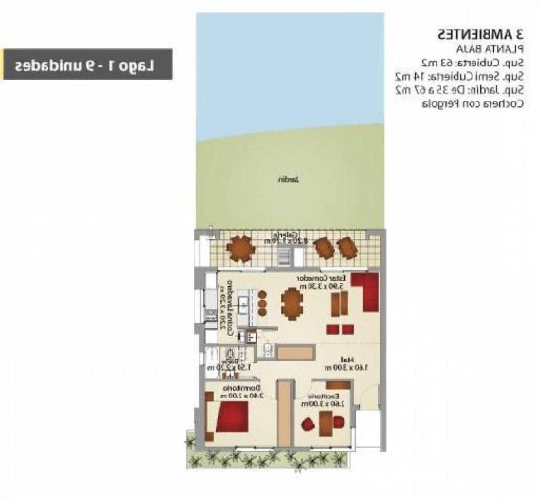 2 Schlafzimmer Wohnung in Tigre, Argentina, Nr. 55067