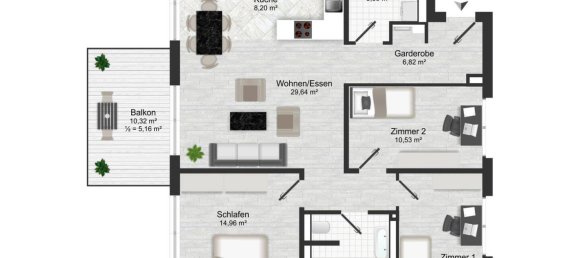 Apartamento de 4 divisões em Boblingen, Germany N.º 287660 18