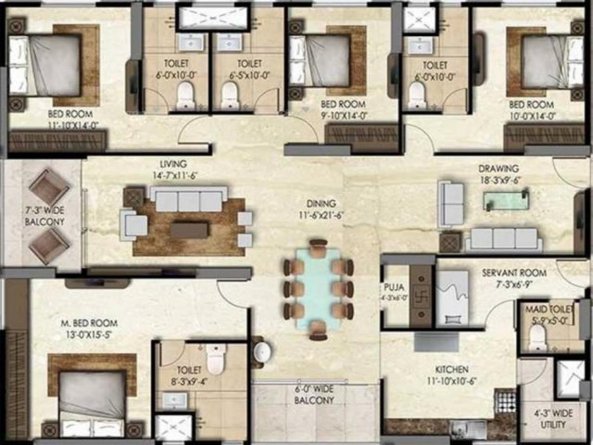 4 bedrooms House in Hyderabad, India No. 44134