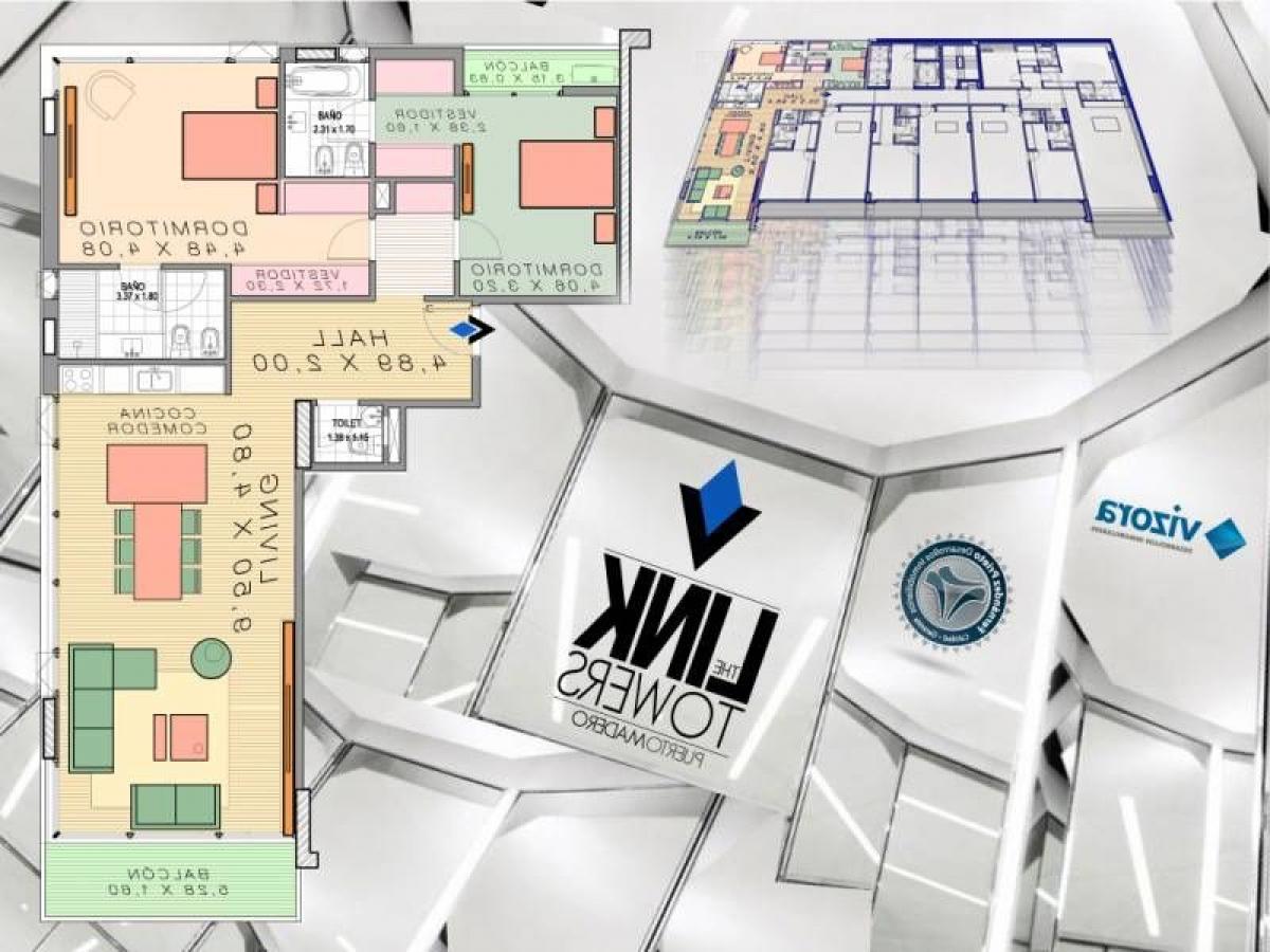 Apartamento de 2 dormitorios en Buenos Aires, Argentina No. 86214