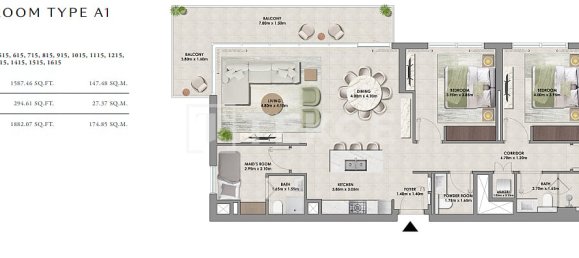 3 chambres appartement à vendre à Dubai Hills Estate, Dubai, UAE № 113460 17