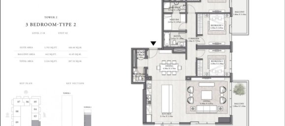 3 bedrooms Apartment in BEACH MANSION, Dubai, UAE No. 61154 2